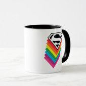 Superman Layered Rainbow-Logo Mok (Voorkant rechts)