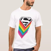 Superman Layered Rainbow-Logo T-shirt (Voorkant)