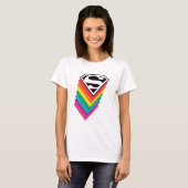 Superman Layered Rainbow-Logo T-shirt (Voorkant volledig)