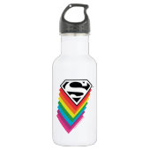 Superman Layered Rainbow-Logo Waterfles (Voorkant)