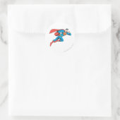 Superman Leaps Right Ronde Sticker (Tas)