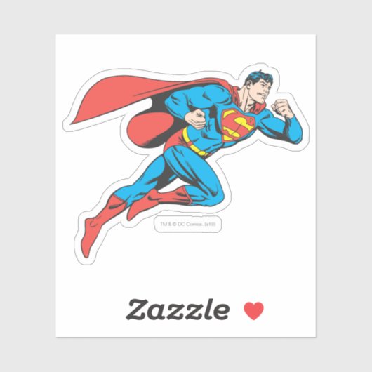 Superman Leaps Right Sticker (Vel)