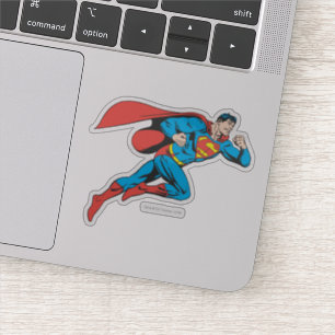 Superman Leaps Right Sticker