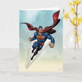 Superman leaps upward kaart (Gele Bloem)