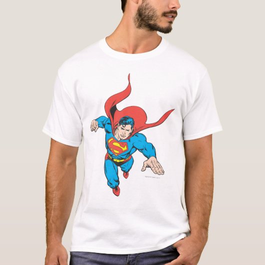 Superman Leaps Voorwaarts T-shirt (Voorkant)