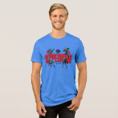 Superman Legenden Onsterfelijk Grafisch Tri-Blend Shirt (Voorkant volledig)