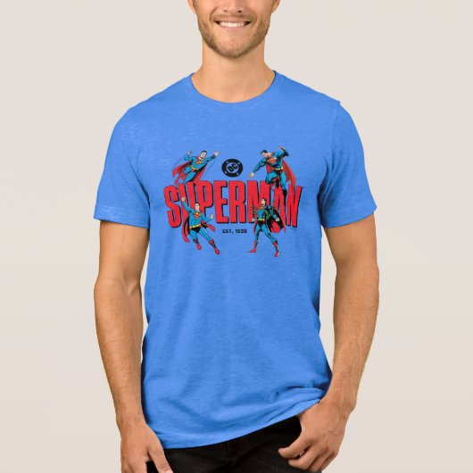 Superman Legenden Onsterfelijk Grafisch Tri-Blend Shirt (Voorkant)