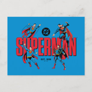 Superman-legenden voor altijd grafisch briefkaart