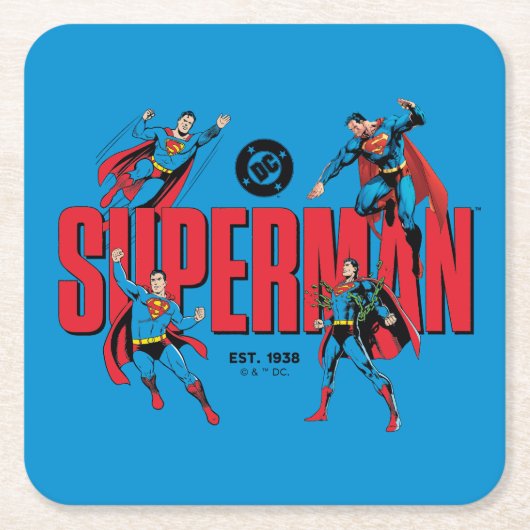 Superman Legenden Voor Altijd Grafisch Kartonnen Onderzetters (Voorkant)