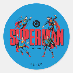 Superman Legenden Voor Altijd Grafisch Ronde Sticker