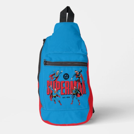 Superman Legenden Voor Altijd Grafisch Sling Bag (Voorkant)