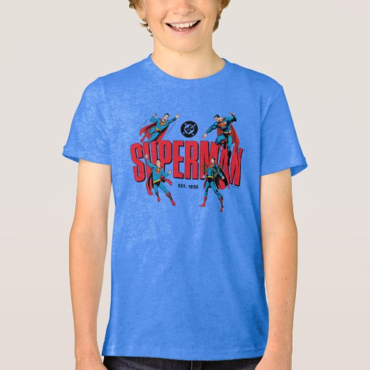 Superman Legends Forever Grafisch Tri-Blend Shirt (Voorkant)