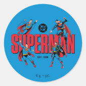 Superman Legends Forever Graphic Ronde Sticker (Voorkant)