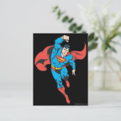 Superman links vuist opgetild briefkaart (Staand voorkant)