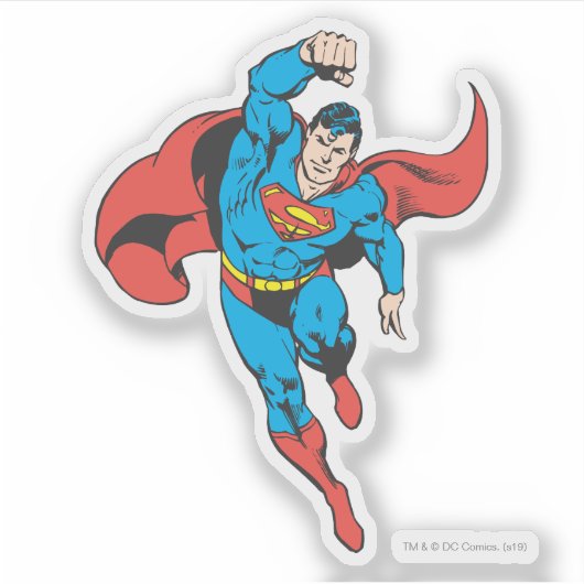 Superman links vuist opgetild sticker (Voorkant)