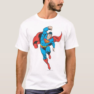 Superman links vuist opgetild t-shirt