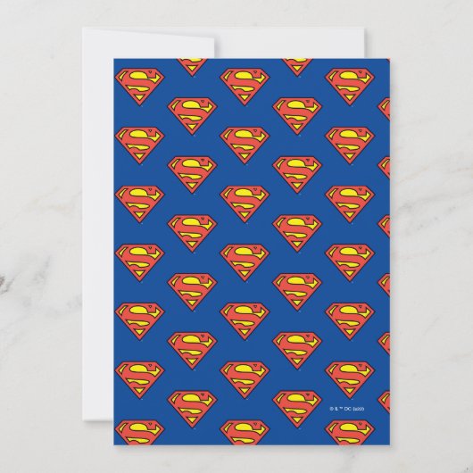 Superman Logo | Blue Super Hero Birthday Kaart (Achterkant)