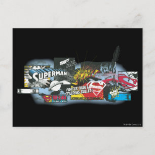 Superman Logo Collage Briefkaart