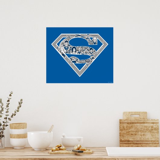 Superman Logo Doodle Art Poster (Keuken)