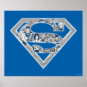 Superman Logo Doodle Art Poster (Voorkant)