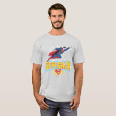 Superman Logo en vlucht T-shirt (Voorkant volledig)