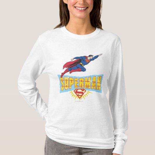 Superman Logo en vlucht T-shirt (Voorkant)