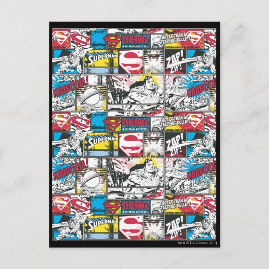 Superman Logo Patroon 2 Briefkaart (Voorkant)