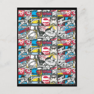 Superman Logo Patroon 2 Briefkaart