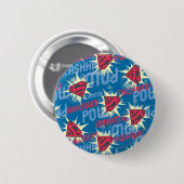 Superman Logo Patroon Ronde Button 5,7 Cm (Voorkant /achterkant)