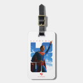 Superman Look Up Pose Bagagelabel (Voorkant verticaal)