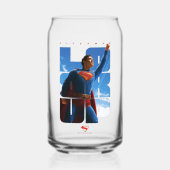 Superman Look Up Pose Blikvorm Glas (Voorkant)