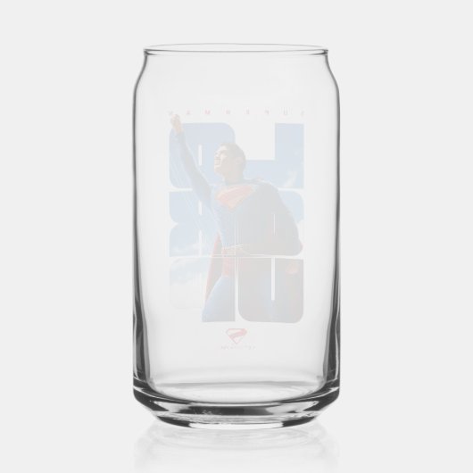Superman Look Up Pose Blikvorm Glas (Achterkant)