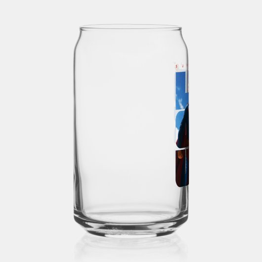 Superman Look Up Pose Blikvorm Glas (Rechts)