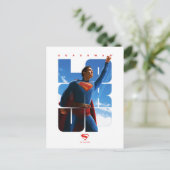 Superman Look Up Pose Briefkaart (Staand voorkant)