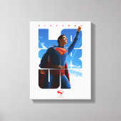 Superman Look Up Pose Canvas Afdruk (Voorkant)
