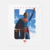 Superman Look Up Pose Fleece Deken (Voorkant)