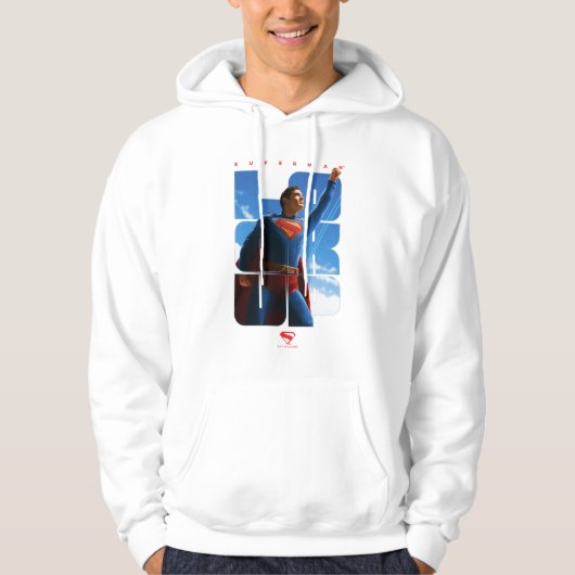 Superman Look Up Pose Hoodie (Voorkant)