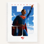 Superman Look Up Pose Notitieboek (Voorkant)