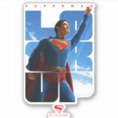 Superman Look Up Pose Sticker (Voorkant)