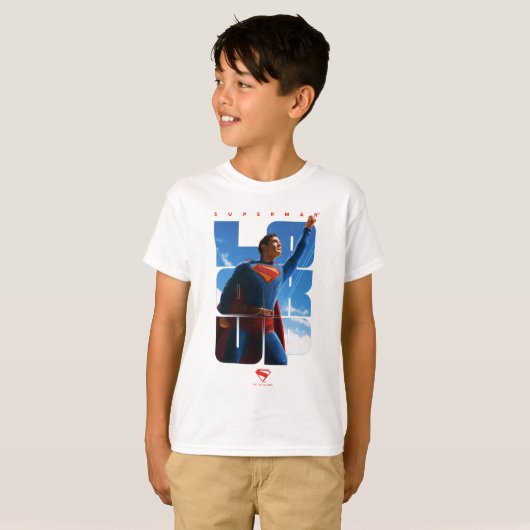Superman Look Up Pose T-shirt (Voorkant volledig)