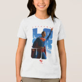 Superman Look Up Pose Tri-Blend Shirt (Voorkant)