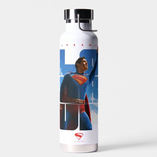 Superman Look Up Pose Waterfles (Links)