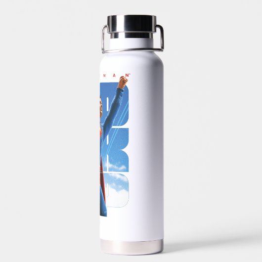 Superman Look Up Pose Waterfles (Achterkant)