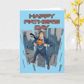 Superman Man Vaderdag Kaart (Gele Bloem)