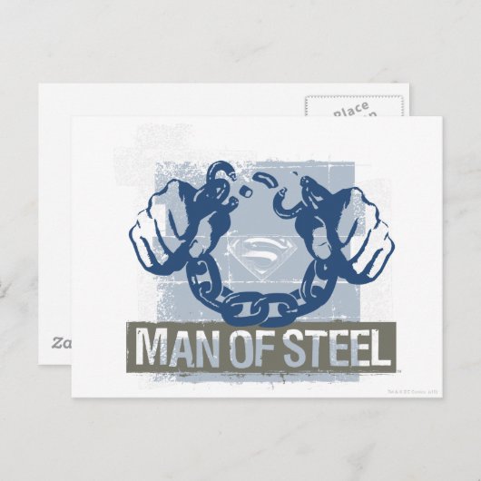 Superman-Man van staal Briefkaart (Voorkant / Achterkant)