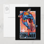 Superman met een donkere grens briefkaart (Voorkant / Achterkant)
