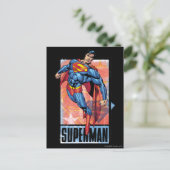 Superman met een donkere grens briefkaart (Staand voorkant)