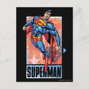 Superman met een donkere grens briefkaart