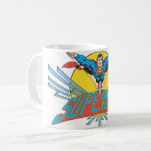 Superman met letters koffiemok (Voorkant links)