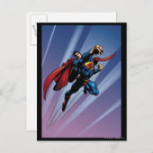 Superman met lichte strepen briefkaart (Voorkant / Achterkant)